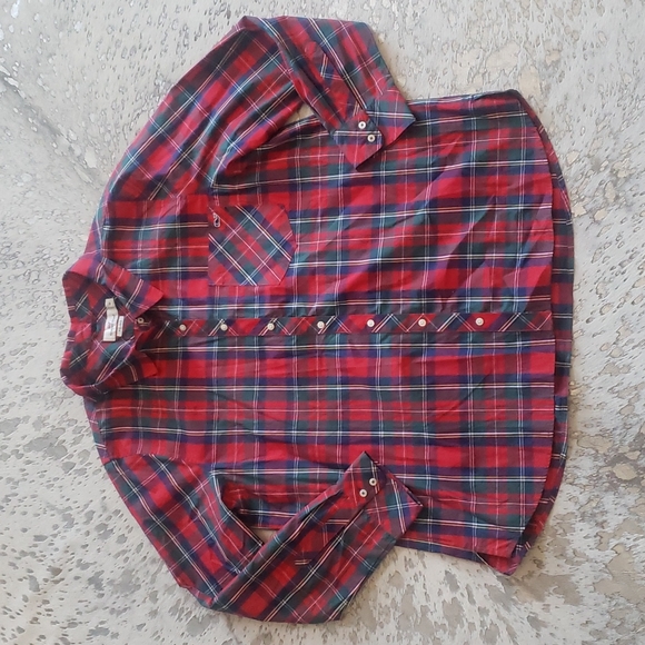 Vineyard Vines Merry Plaid Chillmark Relaxed Buttondown Shirt Sz18 - Picture 1 of 6